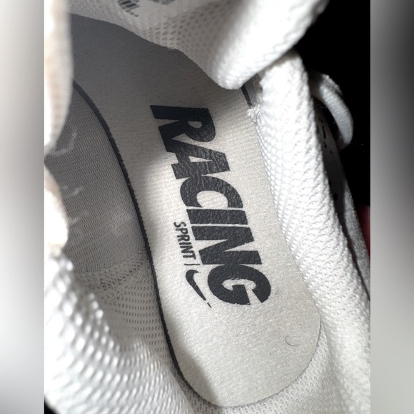 Authentic Nike Zoom Rival S 9 White/Black Paint splatter Track Spike Size 7.5 - Picture 10 of 14